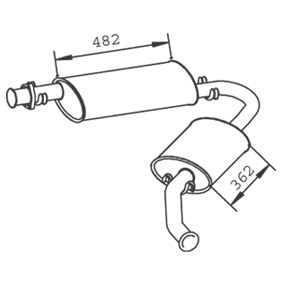 Mittel- / Endschalldämpfer 33310 von DINEX günstig für 229,28 € online kaufen