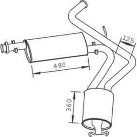 Mittel- / Endschalldämpfer 33321 von DINEX günstig für 201,85 € online kaufen