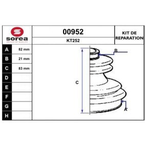 Faltenbalgsatz, Antriebswelle 00952 von SNRA günstig für 10,62 € online kaufen