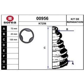 Faltenbalgsatz, Antriebswelle 00956 von SNRA günstig für 10,76 € online kaufen