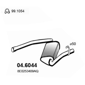 Compre Panela de escape central da ASSO 04.6044 a um preço baixo por 252,04 €