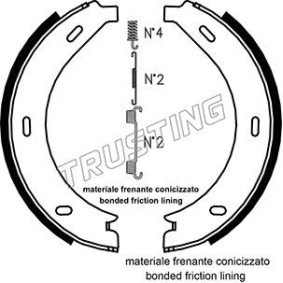 Bremsbackensatz, Feststellbremse 052.123K von TRUSTING günstig für 33,59 € online kaufen