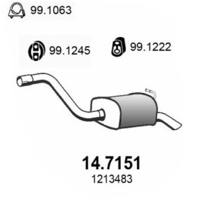 Endschalldämpfer 14.7151 von ASSO günstig für 65,57 € online kaufen