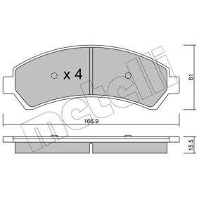 Bremsbeläge für CHEVROLET von METELLI