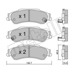 Bremsbeläge für CHEVROLET von METELLI