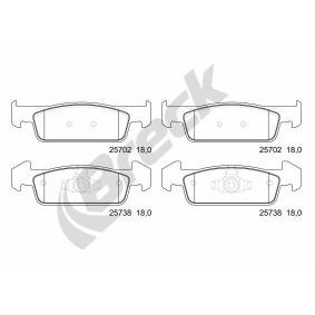 Achetez des Plaquettes de frein BRECK 25738 00 702 00 à prix pour 41,07 €