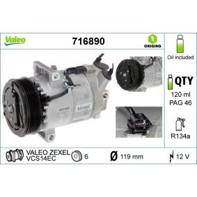Osta Ilmastoinnin kompressori VALEO:llä 716890 edullisesti hintaan 403,62 €