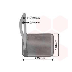 Compre Permutador de calor, aquecimento do habitáculo da VAN WEZEL 82006446 a um preço baixo por 97,83 €