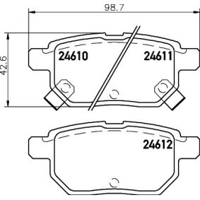 Köp Bromsbelägg av HELLA 8DB 355 013-581 till det låga priset 431,35 kr