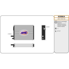 Wärmetauscher, Innenraumheizung 93596/A von AHE günstig für 103,19 € online kaufen