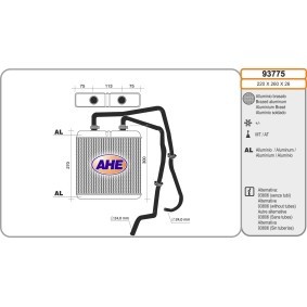 Wärmetauscher, Innenraumheizung 93775 von AHE günstig für 147,64 € online kaufen