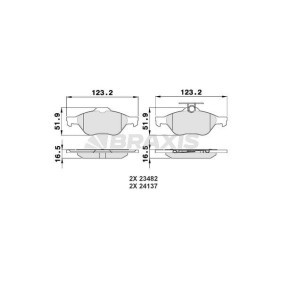 Compre Pastilhas de travão da BRAXIS AA0022 a um preço baixo por 16,06 €