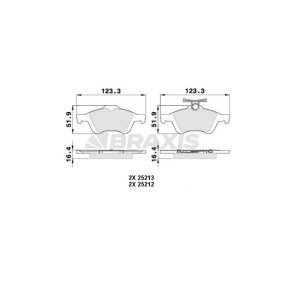 Compre Pastilhas de travão da BRAXIS AA0025 a um preço baixo por 17,49 €