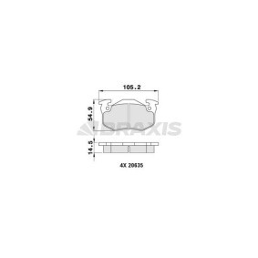 Compre Pastilhas de travão da BRAXIS AA0037 a um preço baixo por 13,13 €