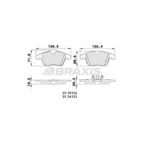 Compre Pastilhas de travão da BRAXIS AA0044 a um preço baixo por 25,62 €