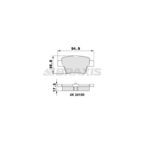 Compre Pastilhas de travão da BRAXIS AA0048 a um preço baixo por 11,59 €