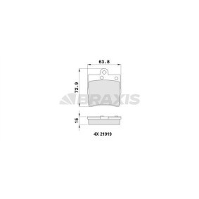 Compre Pastilhas de travão da BRAXIS AA0053 a um preço baixo por 11,59 €