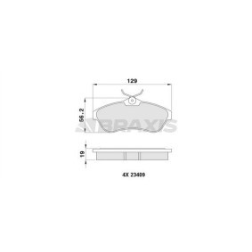 Compre Pastilhas de travão da BRAXIS AA0054 a um preço baixo por 18,23 €