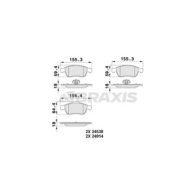 Compre Pastilhas de travão da BRAXIS AA0060 a um preço baixo por 18,36 €