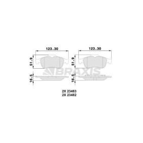 Compre Pastilhas de travão da BRAXIS AA0068 a um preço baixo por 15,58 €