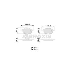 Compre Pastilhas de travão da BRAXIS AA0077 a um preço baixo por 27,33 €