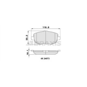 Compre Pastilhas de travão da BRAXIS AA0081 a um preço baixo por 21,71 €