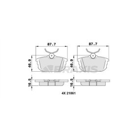 Compre Pastilhas de travão da BRAXIS AA0093 a um preço baixo por 19,08 €