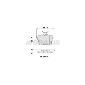Compre Pastilhas de travão da BRAXIS AA0105 a um preço baixo por 16,74 €