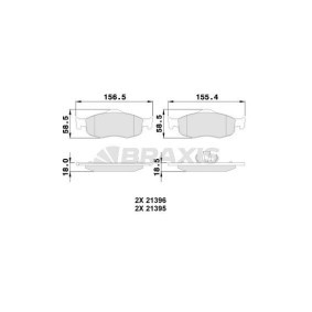 Compre Pastilhas de travão da BRAXIS AA0112 a um preço baixo por 15,81 €