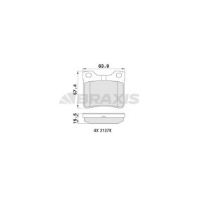 Compre Pastilhas de travão da BRAXIS AA0113 a um preço baixo por 12,87 €