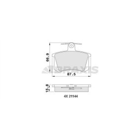 Compre Pastilhas de travão da BRAXIS AA0117 a um preço baixo por 14,09 €