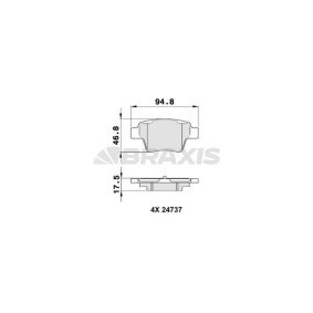 Compre Pastilhas de travão da BRAXIS AA0138 a um preço baixo por 14,90 €
