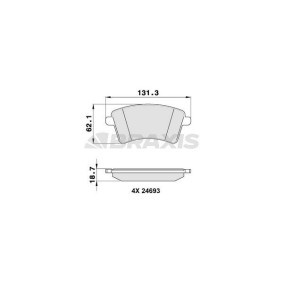 Compre Pastilhas de travão da BRAXIS AA0146 a um preço baixo por 19,26 €