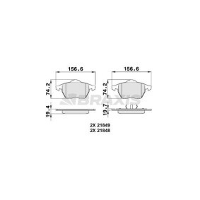 Compre Pastilhas de travão da BRAXIS AA0147 a um preço baixo por 19,49 €