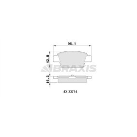 Compre Pastilhas de travão da BRAXIS AA0154 a um preço baixo por 16,37 €