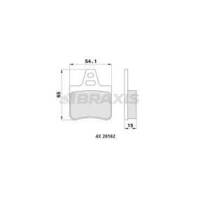 Compre Pastilhas de travão da BRAXIS AA0164 a um preço baixo por 14,21 €