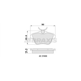 Compre Pastilhas de travão da BRAXIS AA0166 a um preço baixo por 16,39 €