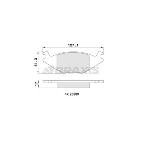 Compre Pastilhas de travão da BRAXIS AA0179 a um preço baixo por 15,25 €