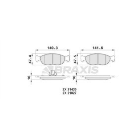 Compre Pastilhas de travão da BRAXIS AA0187 a um preço baixo por 18,06 €