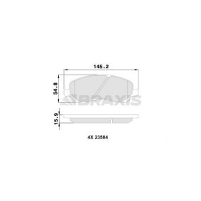 Compre Pastilhas de travão da BRAXIS AA0190 a um preço baixo por 18,23 €