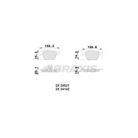 Compre Pastilhas de travão da BRAXIS AA0193 a um preço baixo por 17,05 €