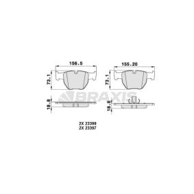 Compre Pastilhas de travão da BRAXIS AA0215 a um preço baixo por 23,56 €