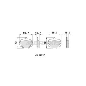 Compre Pastilhas de travão da BRAXIS AA0228 a um preço baixo por 14,09 €
