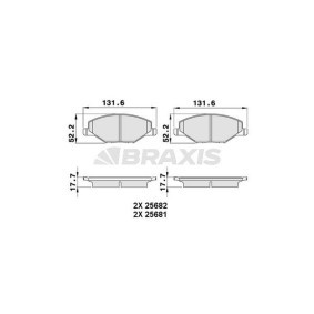 Compre Pastilhas de travão da BRAXIS AA0258 a um preço baixo por 16,82 €