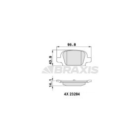 Compre Pastilhas de travão da BRAXIS AA0259 a um preço baixo por 14,62 €