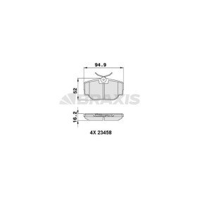 Compre Pastilhas de travão da BRAXIS AA0262 a um preço baixo por 14,87 €