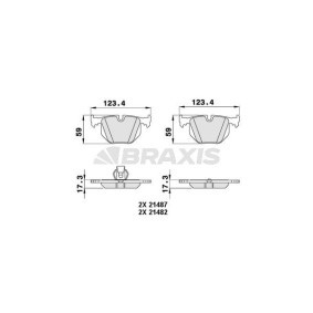 Compre Pastilhas de travão da BRAXIS AA0264 a um preço baixo por 16,28 €