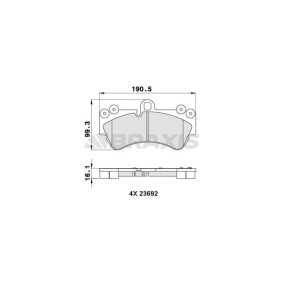 Compre Pastilhas de travão da BRAXIS AA0266 a um preço baixo por 32,55 €