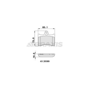 Compre Pastilhas de travão da BRAXIS AA0278 a um preço baixo por 14,28 €