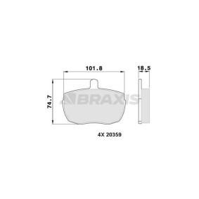 Compre Pastilhas de travão da BRAXIS AA0304 a um preço baixo por 16,92 €